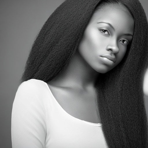 24" U-part Kinky Straight Wig