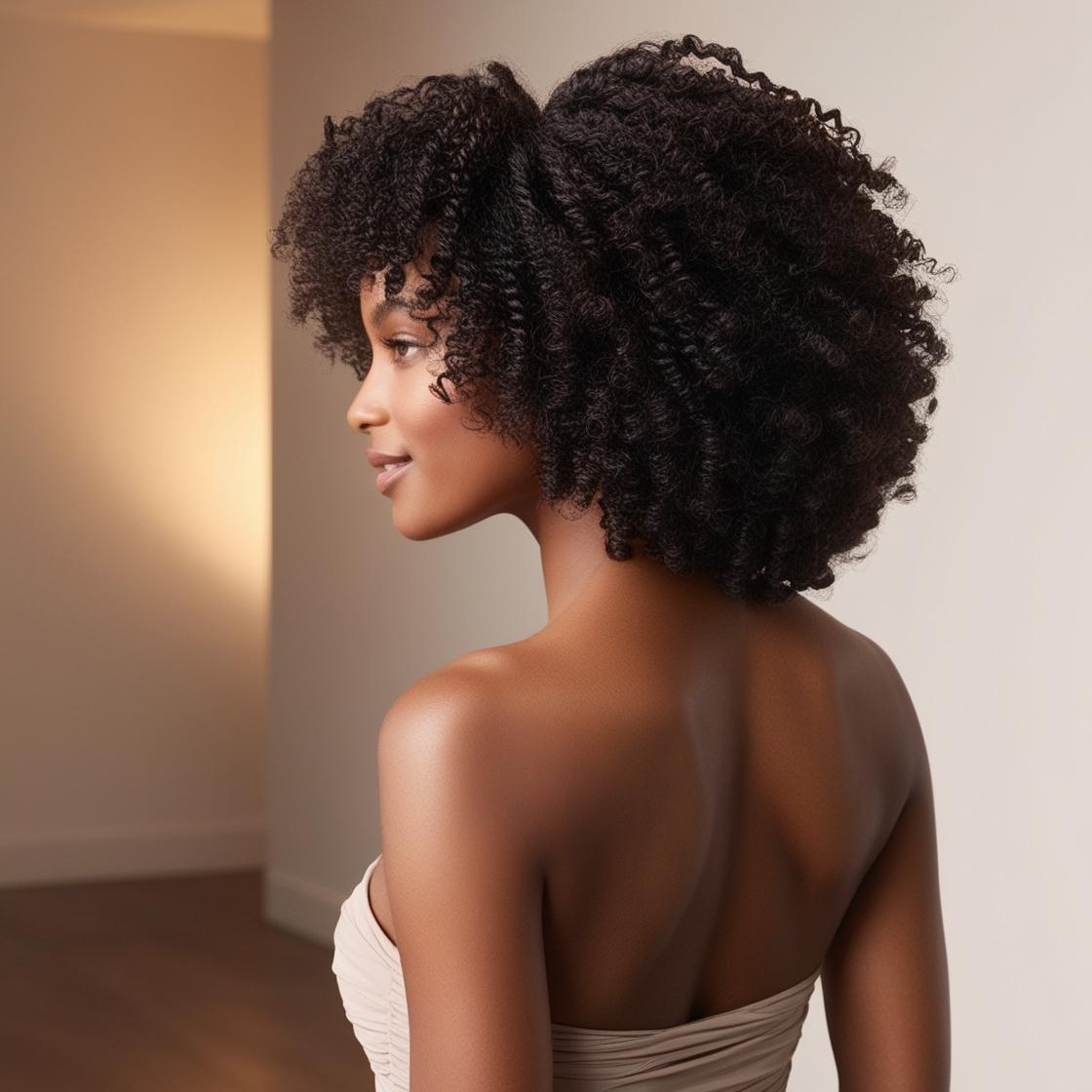 Afro Curly Front Lace Wig- 13x4