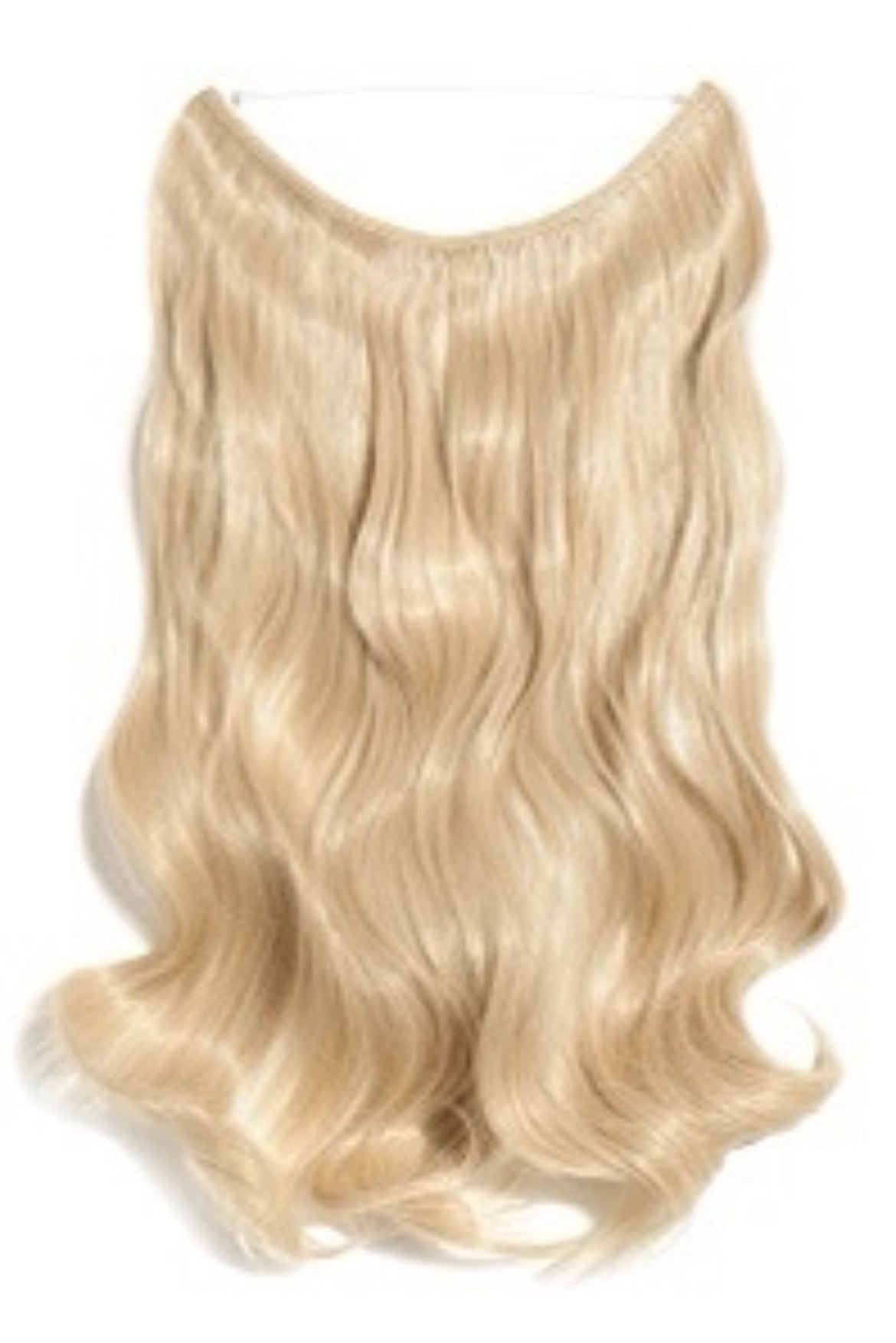 Blonc Virgin Hair Halo Extension styled