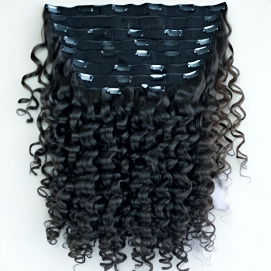 Kinky Curly Virgin Indian Clip ins