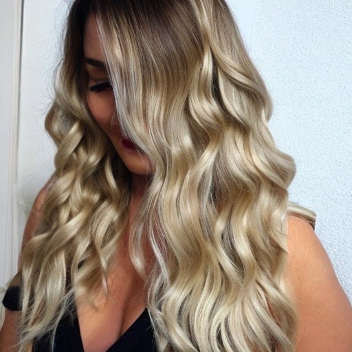 26" Clip In Blonde Ombre